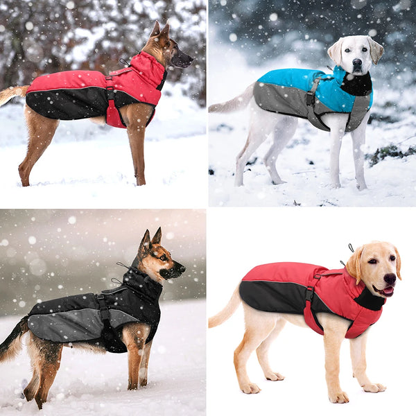 Waterproof Big Dog Clothes - Reflective Raincoat for Large Dogs (XL-6XL)